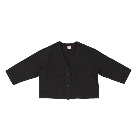 Bien a Bien Kid's Piki Shirt Jacket Black Canvas | BIEN BIEN bienbienshop.com