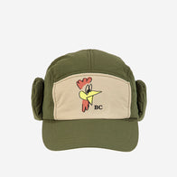 Bobo Choses Kid Mr O'Clock Quilted Padded Cap Army Green | BIEN BIEN bienbienshop.com