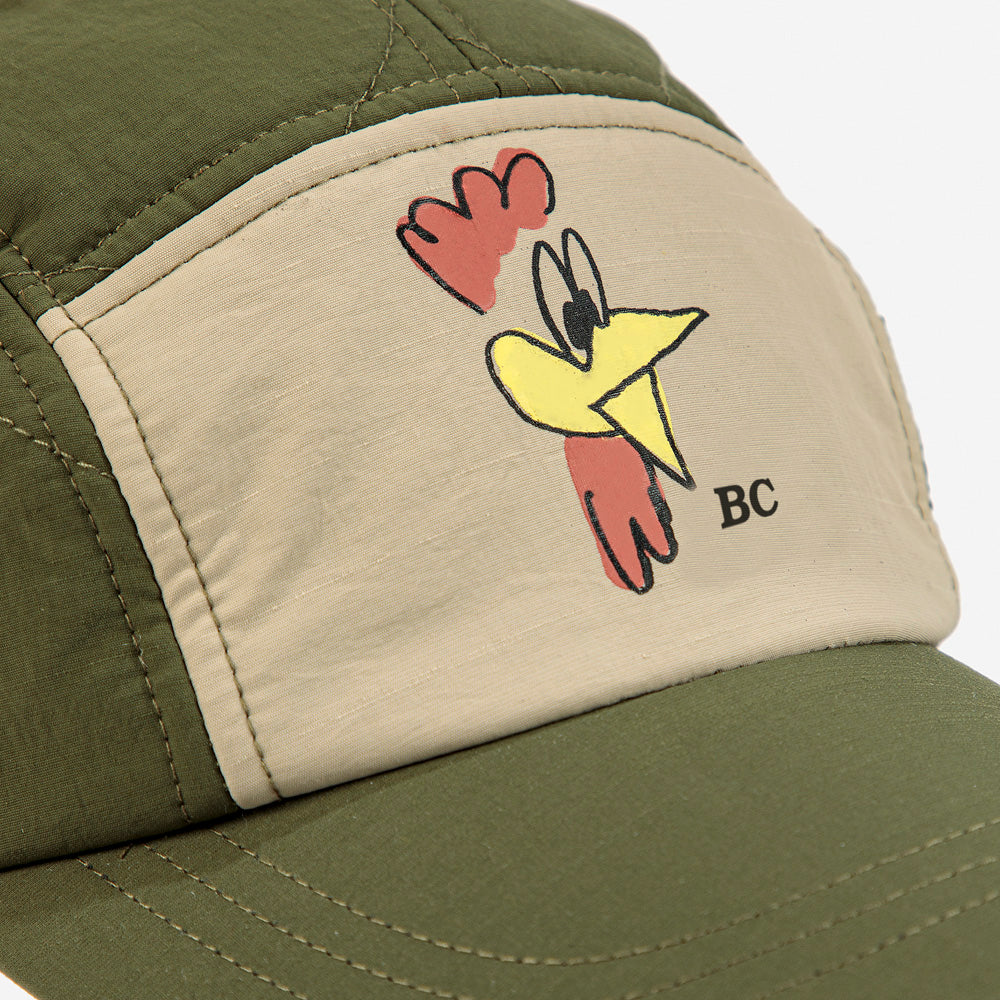 Bobo Choses Kid Mr O'Clock Quilted Padded Cap Army Green | BIEN BIEN bienbienshop.com