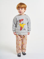 Bobo Choses Mr. O'Clock Baby Trousers Rooster Print Tan  Cotton | BIEN BIEN