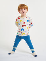 Bobo Choses Playfull All Over Big Long Sleeve T-Shirt Beige Colorful Modern Geometric | BIEN BIEN bienbienshop.com