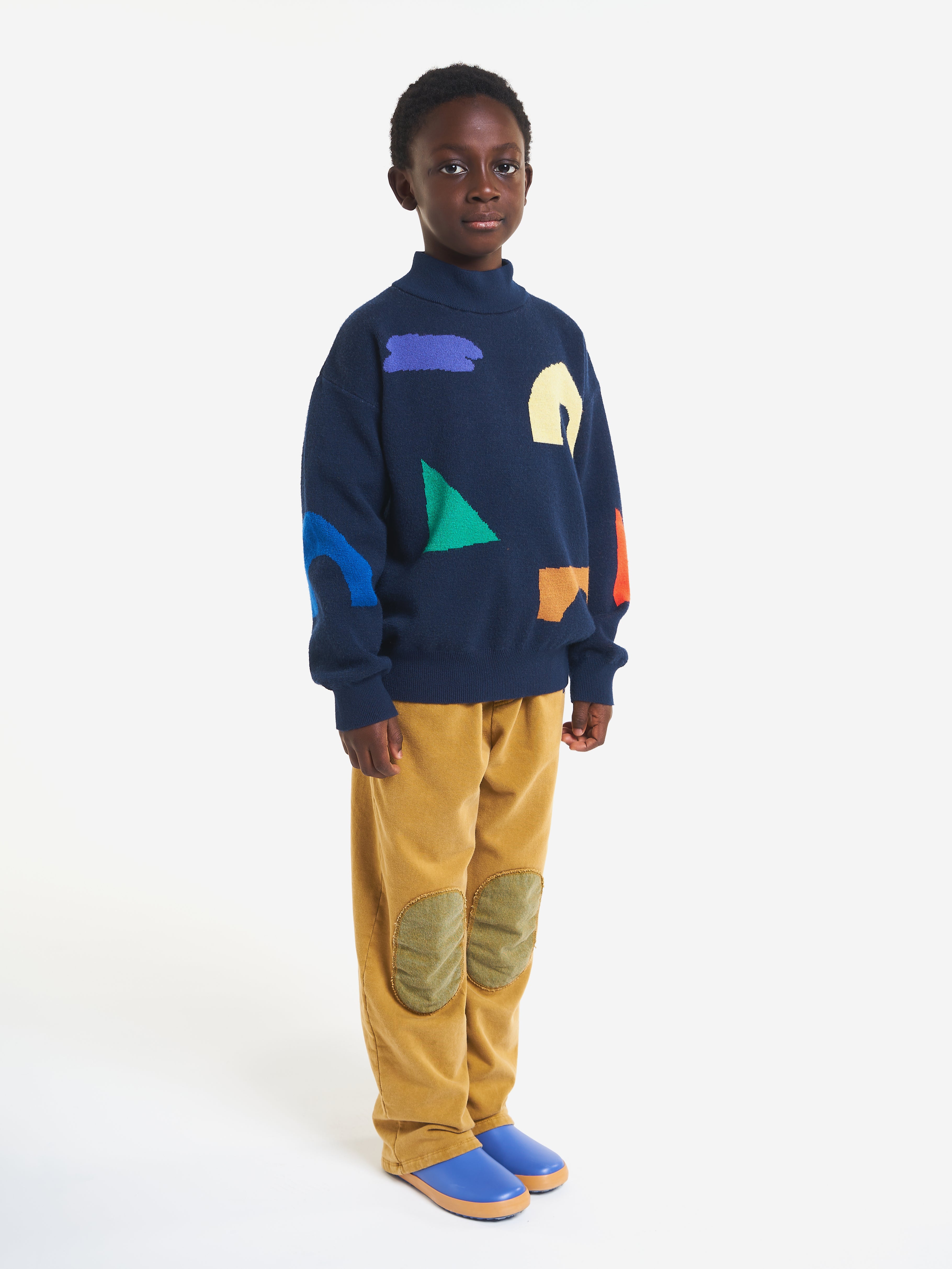 Bobo Choses Kid Knee Patches Jogger Curry Yellow | BIEN BIEN bienbienshop.com