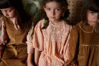 SALE Bonjour Tunique Girl's Blouse Caramel Tan Corduroy | BIEN BIEN bienbienshop