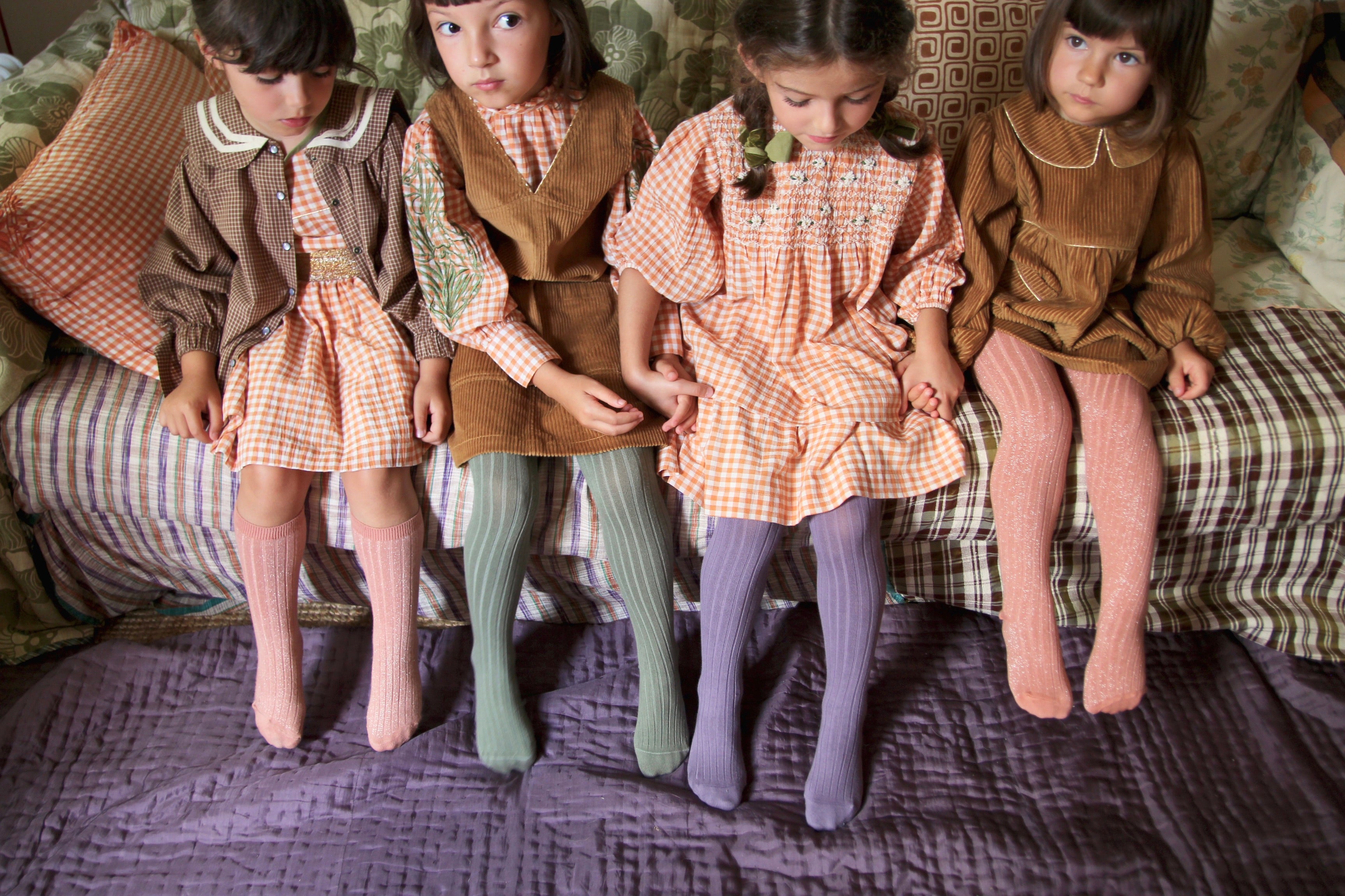 SALE Bonjour Tunique Girl's Blouse Caramel Tan Corduroy | BIEN BIEN bienbienshop