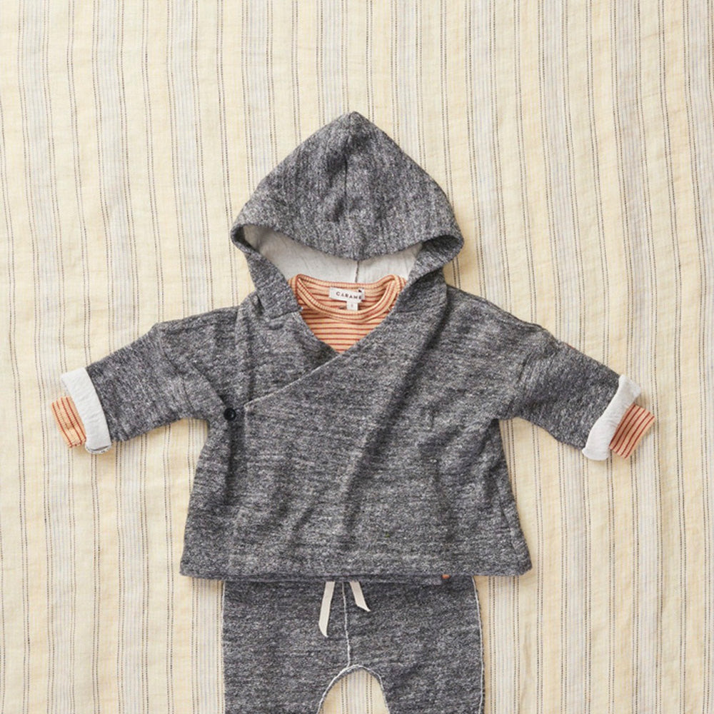Caramel London Camomile Baby Unisex Jacket Charcoal Cotton | BIEN BIEN www.bienbienshop.com