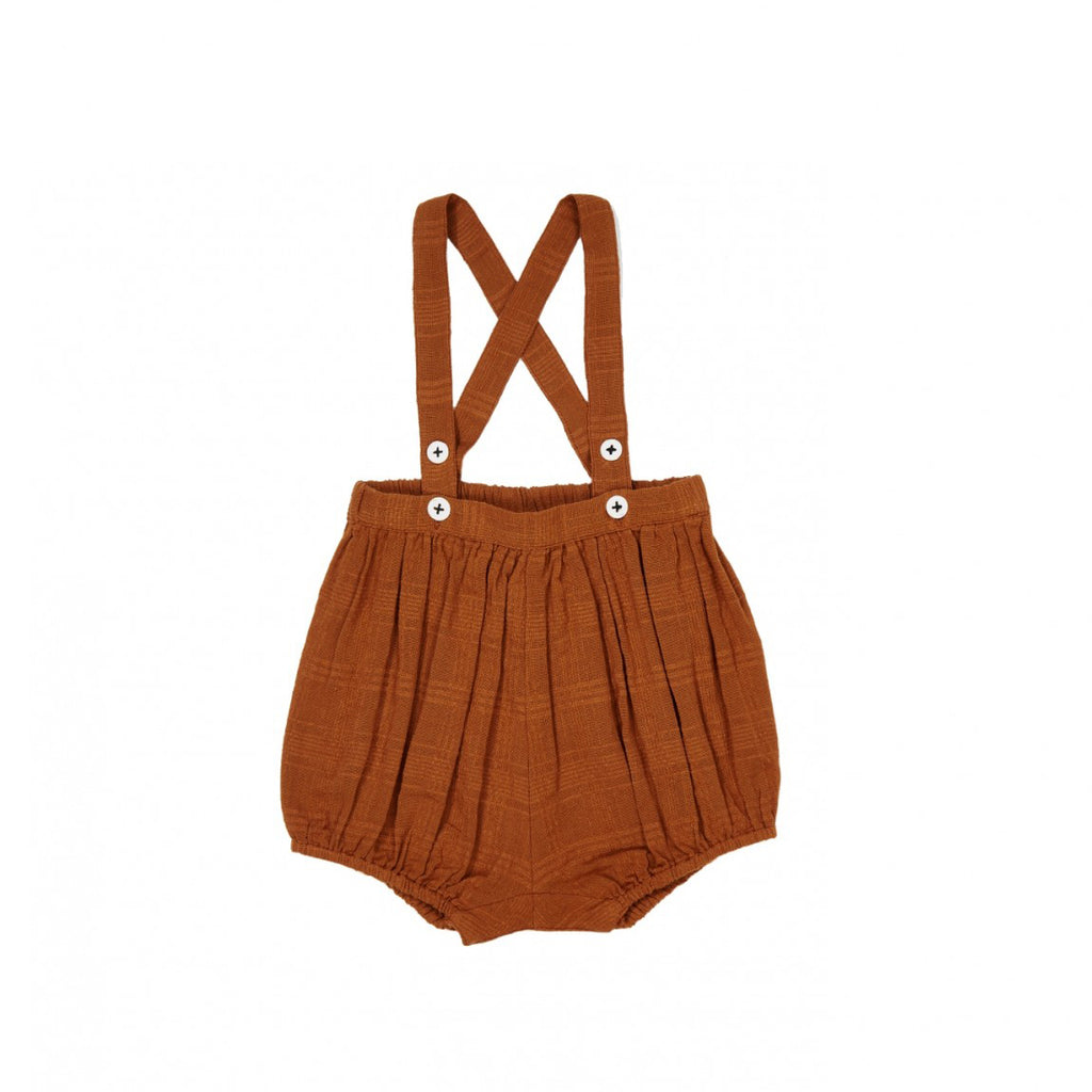 Caramel London Bull Unisex Baby Romper in Camel | BIEN BIEN