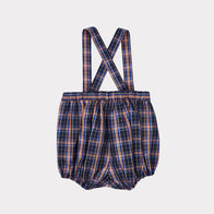 Caramel London Pistis Baby Romper Navy Check | BIEN BIEN www.bienbienshop.com