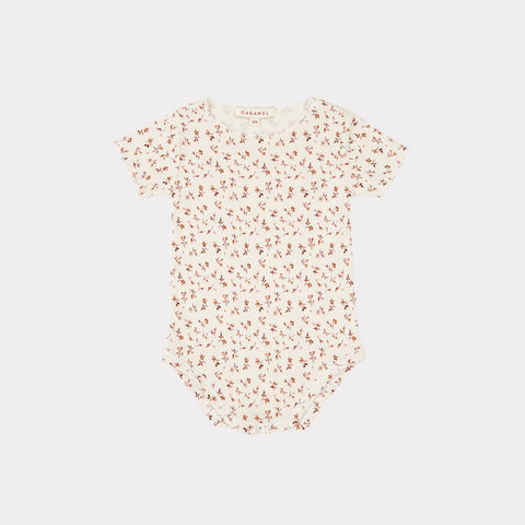 Caramel Viperfish Baby Gift Body Ditsy Floral Ivory/Brown | BIEN BIEN