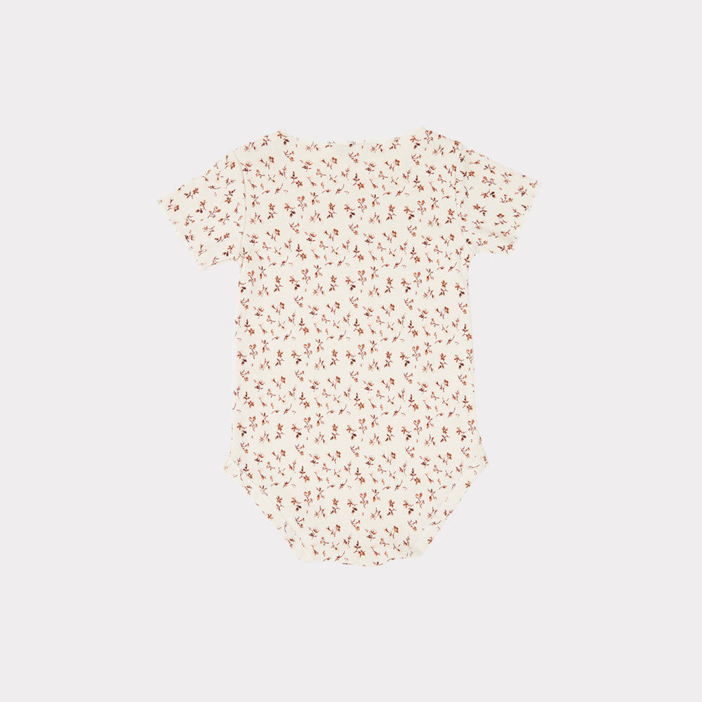 Caramel Viperfish Baby Gift Body Ditsy Floral Ivory/Brown | BIEN BIEN