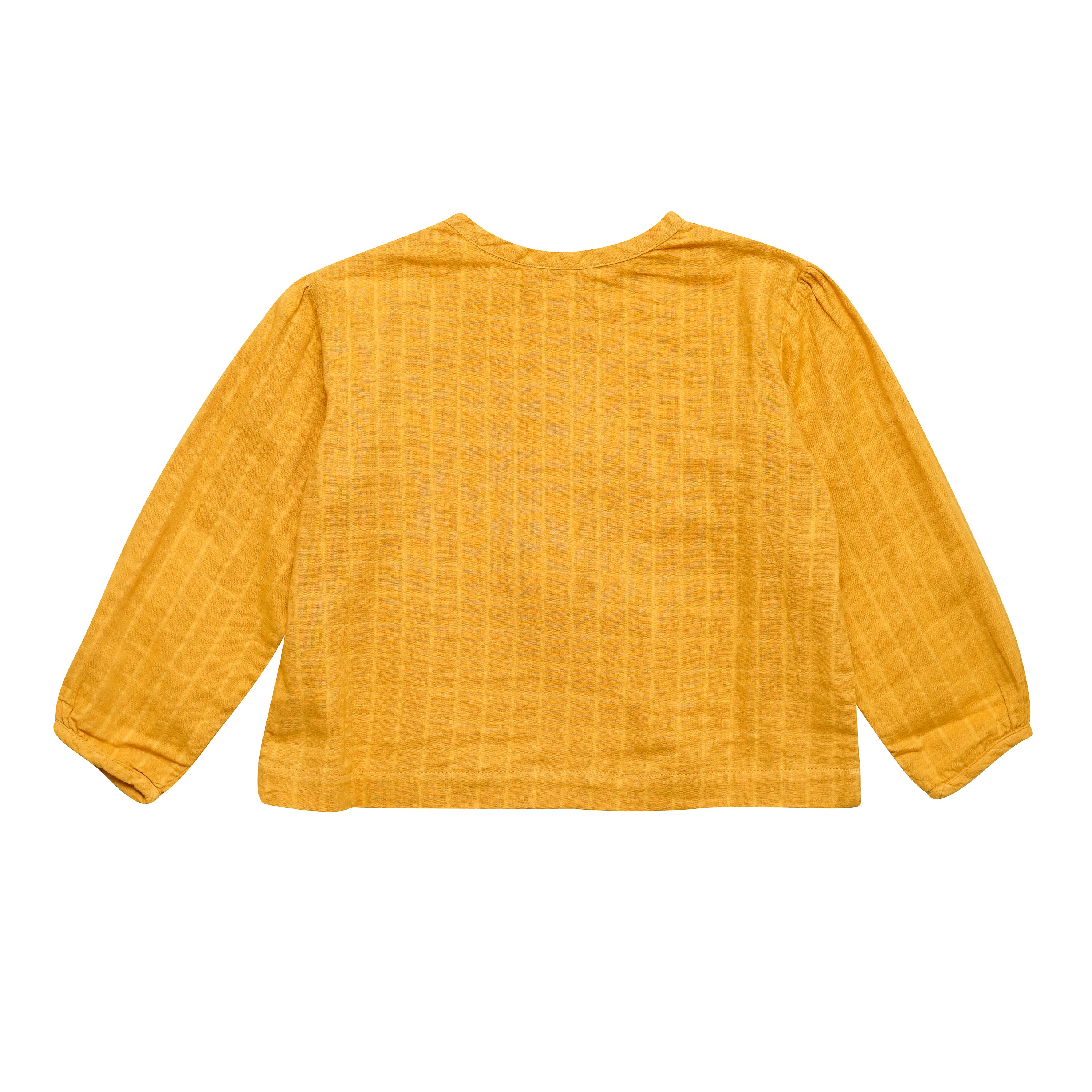 Caramel Frog Kid's Blouse in Golden Check | BIEN BIEN www.bienbienshop.com