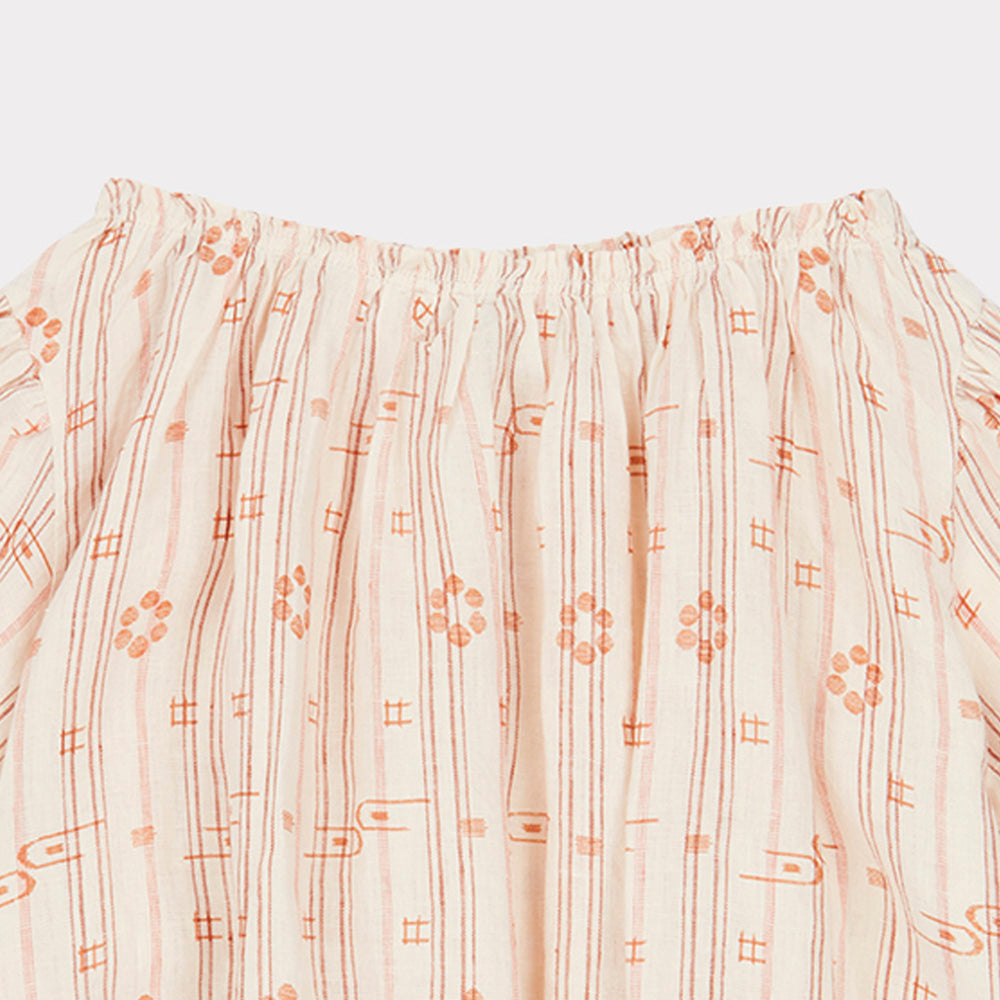 Caramel Queens Park Kid's Blouse Rose Tan Linen | BIEN BIEN www.bienbienshop.com