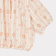 Caramel Queens Park Kid's Blouse Rose Tan Linen | BIEN BIEN www.bienbienshop.com