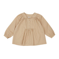 Caramel Victoria Kid's Blouse Green Polka Dot Cotton | BIEN BIEN www.bienbienshop.com