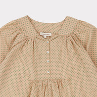 Caramel Victoria Kid's Blouse Green Polka Dot Cotton | BIEN BIEN www.bienbienshop.com