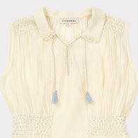 Caramel London Brezel Girl's Dress in Pale Yellow | BIEN BIEN