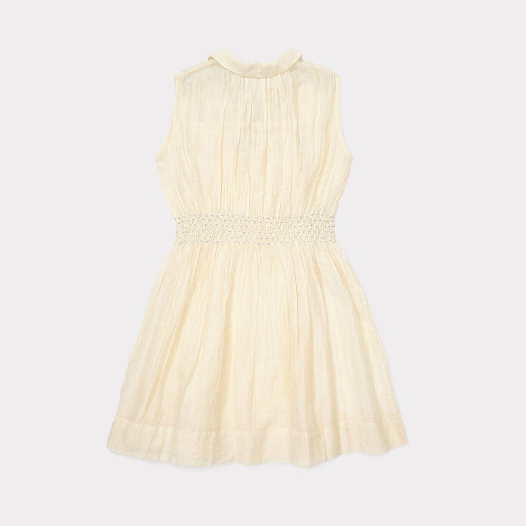 Caramel London Brezel Girl's Dress in Pale Yellow | BIEN BIEN