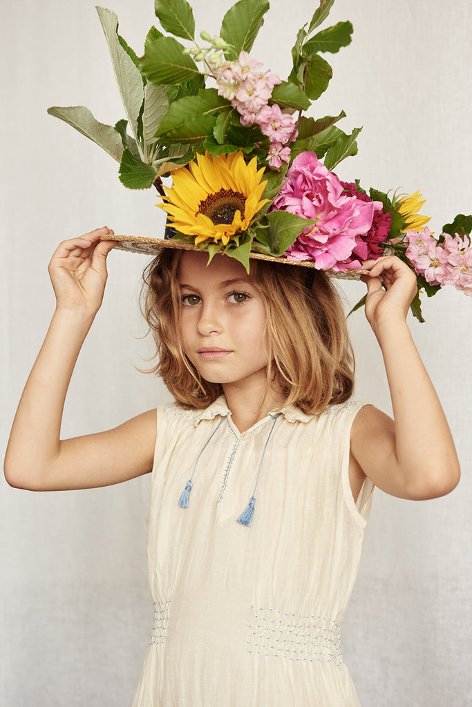 Caramel London Brezel Girl's Dress in Pale Yellow | BIEN BIEN