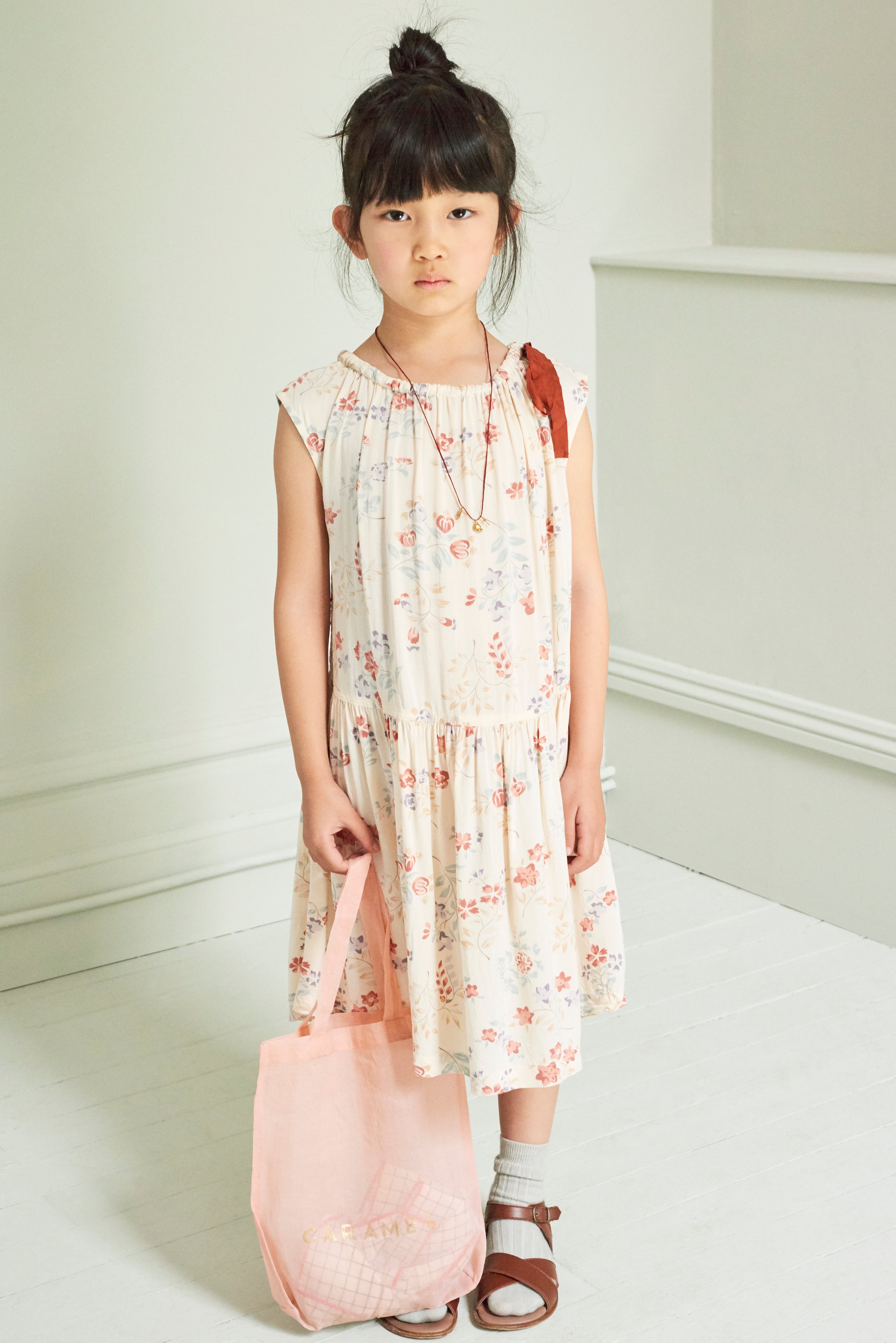 Caramel Notting Hill Kid's Dress Floating Bouquet | BIEN BIEN www.bienbienshop.com