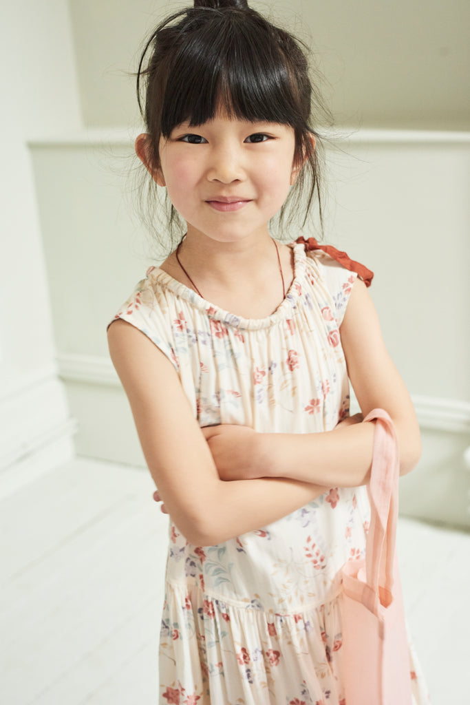 Caramel Notting Hill Kid's Dress Floating Bouquet | BIEN BIEN www.bienbienshop.com