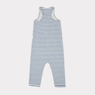 Caramel Swordfish Unisex Kid Romper Blue Ivory Stripe | BIEN BIEN