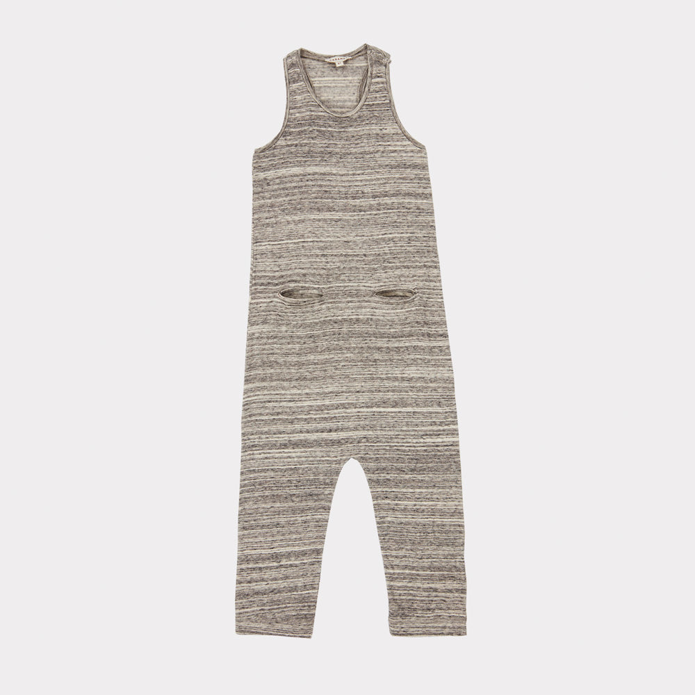 Caramel Swordfish Unisex Kid Romper Jumpsuit Grey Melange | BIEN BIEN