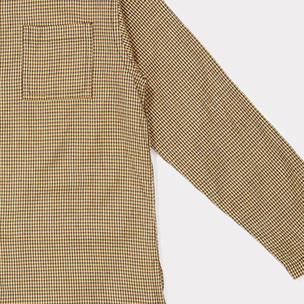 Caramel Momus Kid's Shirt Forest Microcheck | BIEN BIEN www.bienbienshop.com