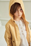 Caramel Pimlico Baby & Kid's Long Sleeve Shirt Black & White Grid | BIEN BIEN www.bienbienshop.com