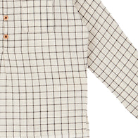 Caramel Pimlico Baby & Kid's Long Sleeve Shirt Black & White Grid | BIEN BIEN www.bienbienshop.com