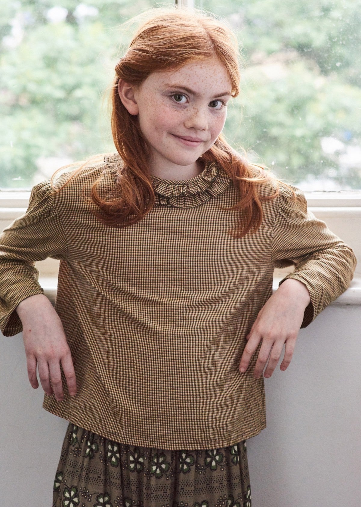Caramel London Aetna Kid's Skirt Polka Flower Putty | BIEN BIEN www.bienbienshop.com
