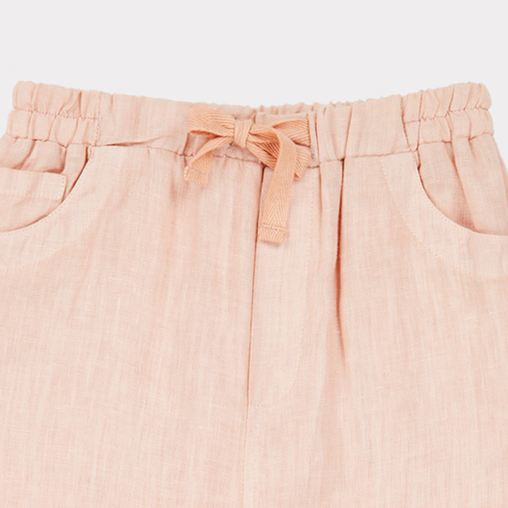 Caramel Aldgate Kid's Trouser Shell Pink Linen | BIEN BIEN www.bienbienshop.com