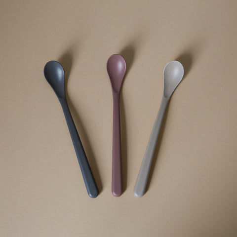 Cink Bamboo Baby Feeding Spoon 3-Pack in Fog, Beet & Ocean | BIEN BIEN