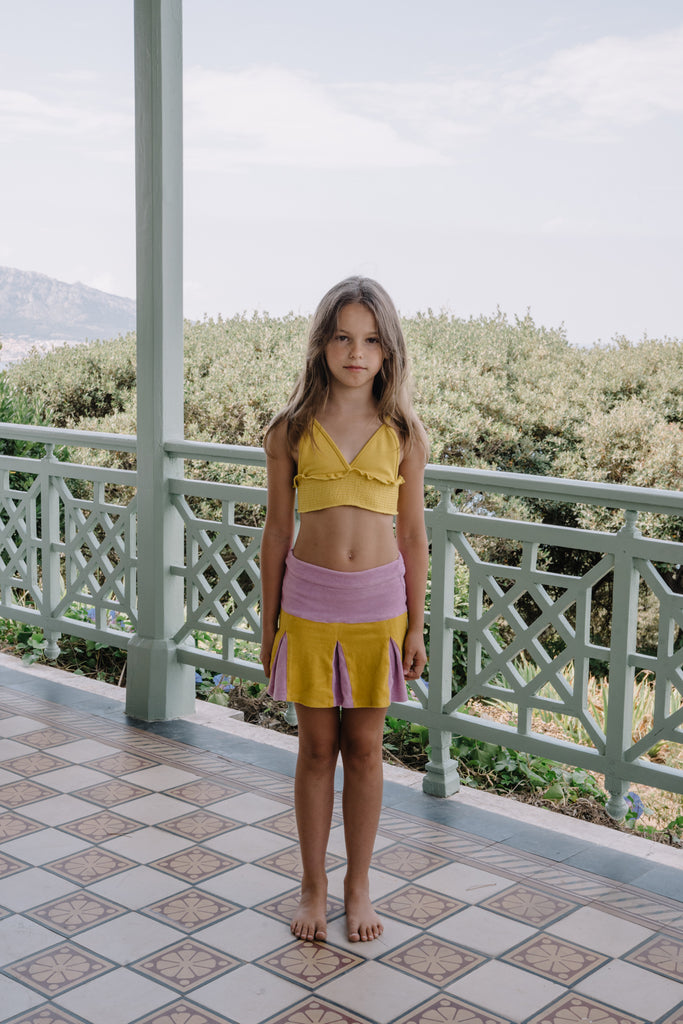 We Are Kids Alice Smocked Bikini Top Happy Curry NEW | BIEN BIEN bienbienshop.com