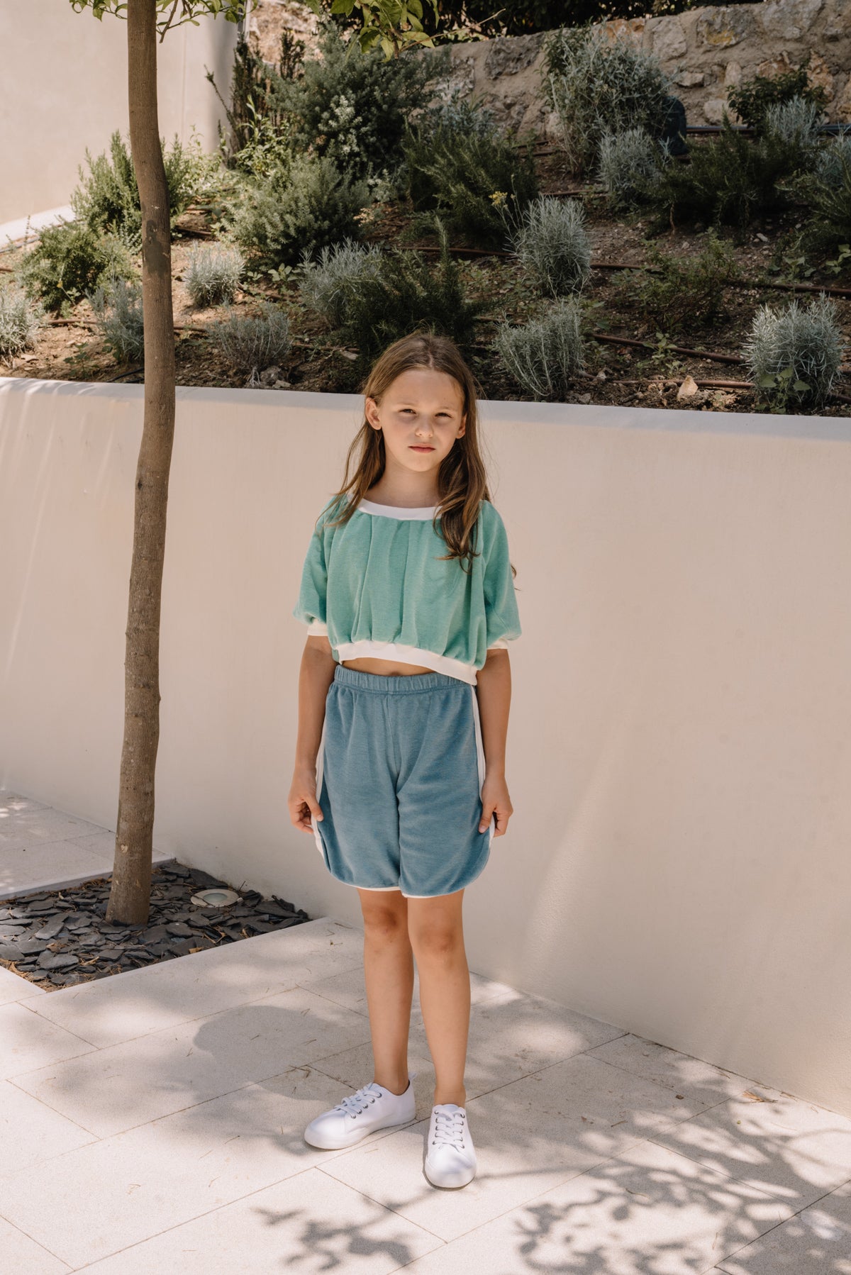 NEW We Are Kids Bob Kid's Terry Bermuda Short Tender Blue | BIEN BIEN