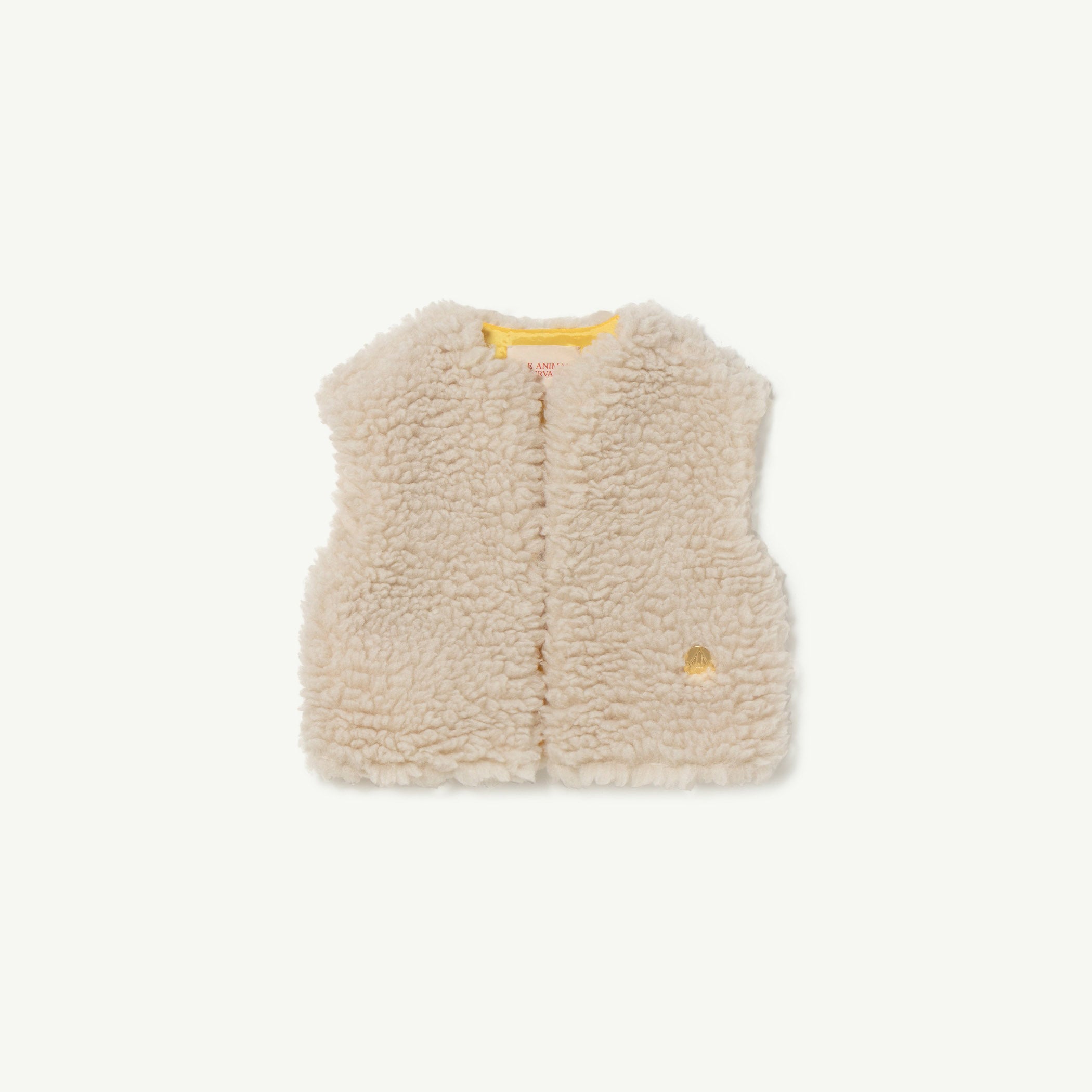 The Animals Observatory Sheep Kid Shearling Faux Sheepskin Vest Ivory | BIEN BIEN bienbienshop.com