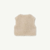 The Animals Observatory Sheep Kid Shearling Faux Sheepskin Vest Ivory | BIEN BIEN bienbienshop.com