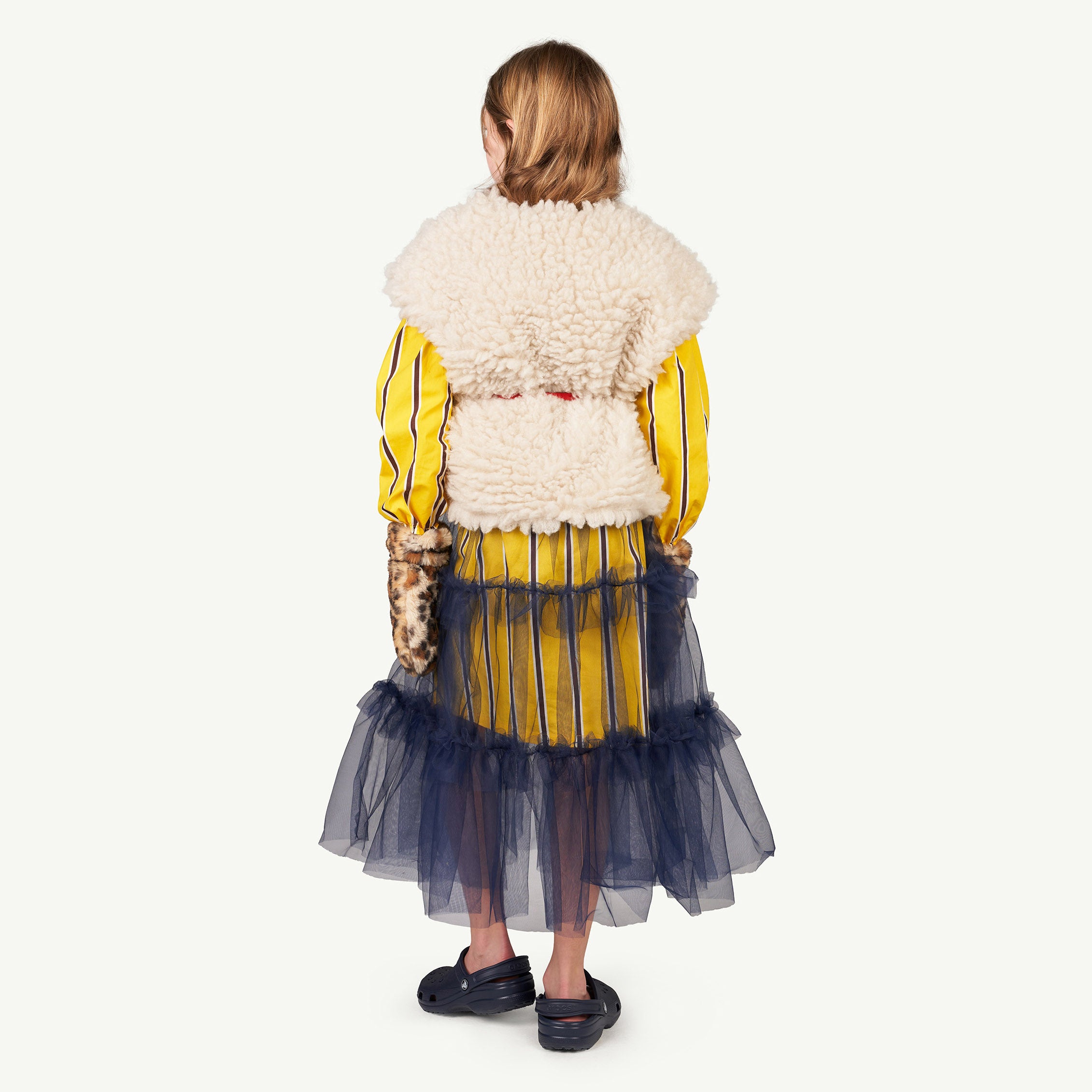 The Animals Observatory Sheep Kid Shearling Faux Sheepskin Vest Ivory | BIEN BIEN bienbienshop.com