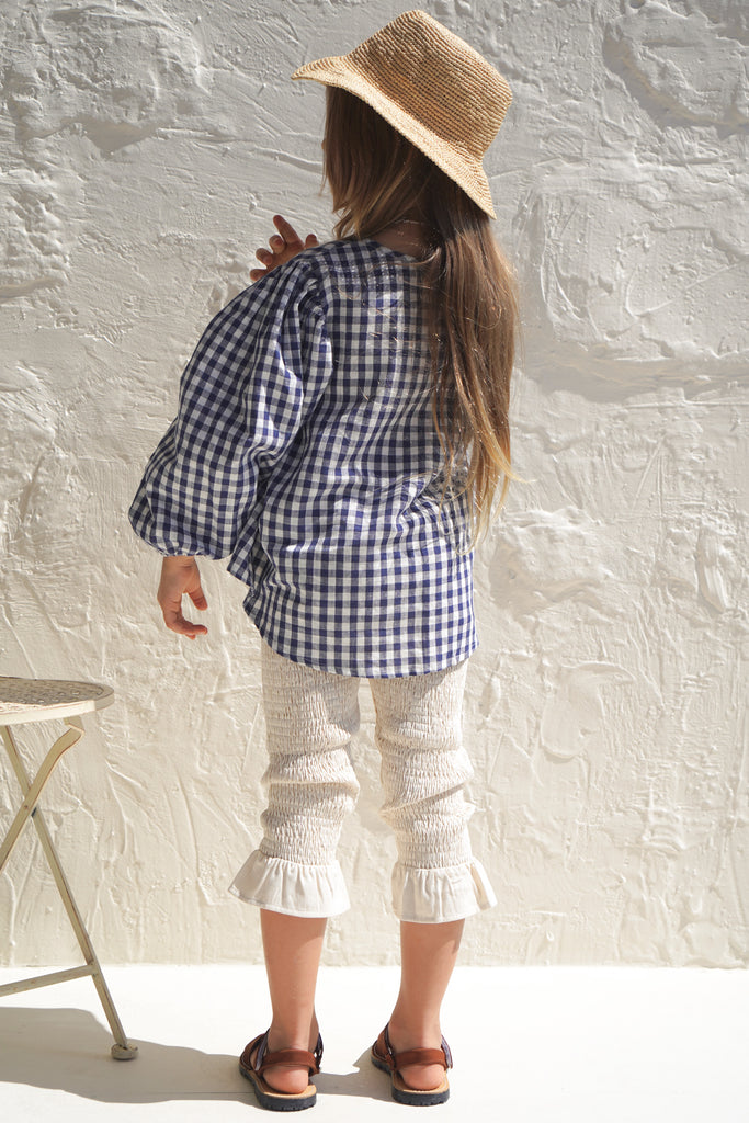 NEW House of Paloma Oracle Kids Blouse Taverna Gingham Check Linen | BIEN BIEN bienbienshop.com