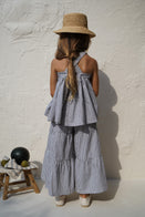 House of Paloma Yolanda Kid Wide Leg Tiered Culotte Mediterrano Stripe | BIEN BIEN bienbienshop.com