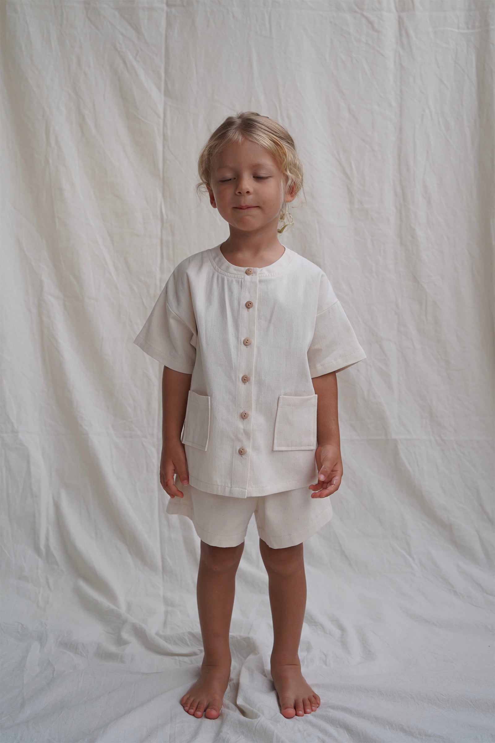 House of Paloma Pascal Kid's Short Sleeve Top Ecru NEW | BIEN BIEN