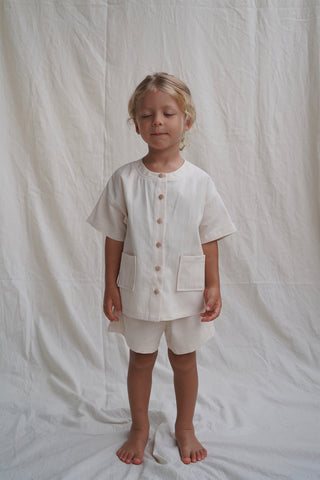 House of Paloma Pascal Kid's Short Sleeve Top Ecru NEW | BIEN BIEN