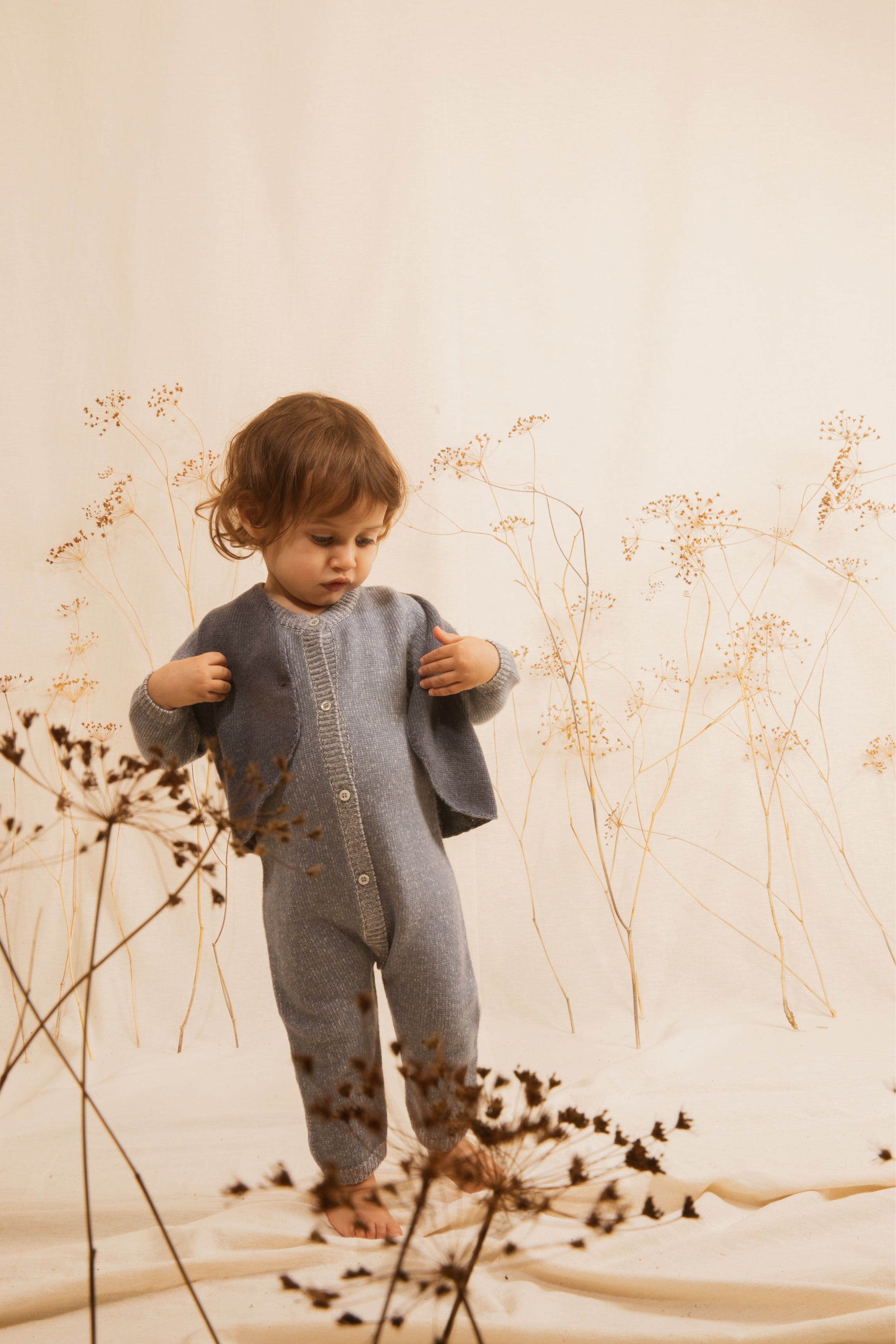 Ketiketa Ananda Baby & Kid's Knit Waistcoat Tempest Blue | BIEN BIEN www.bienbienshop.com