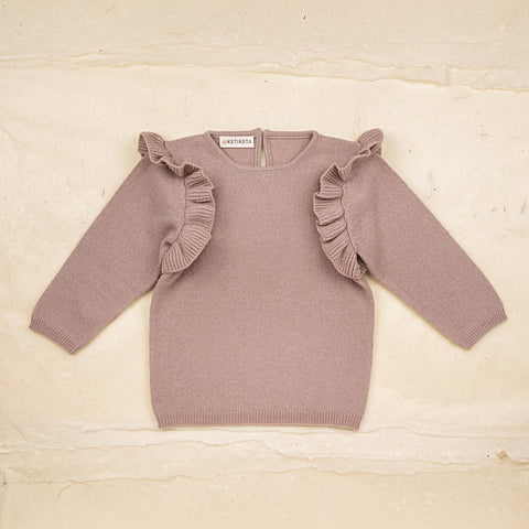 Ketiketa Zoé Baby Sweater Rosewood Wool | BIEN BIEN www.bienbienshop.com