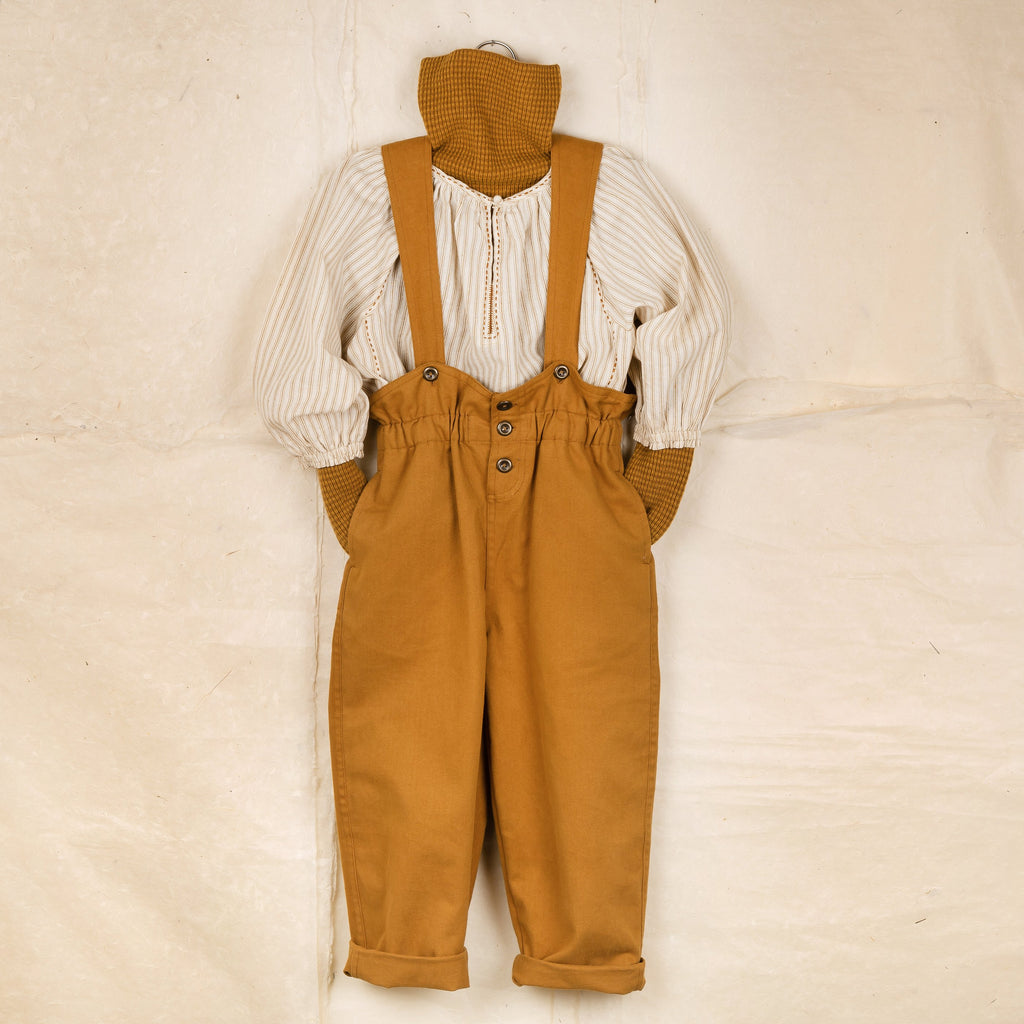 Ketiketa Dolma Kid's Blouse Ochre/Ivory Stripe Cotton | BIEN BIEN www.bienbienshop.com