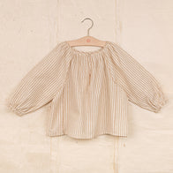Ketiketa Dolma Kid's Blouse Ochre/Ivory Stripe Cotton | BIEN BIEN www.bienbienshop.com