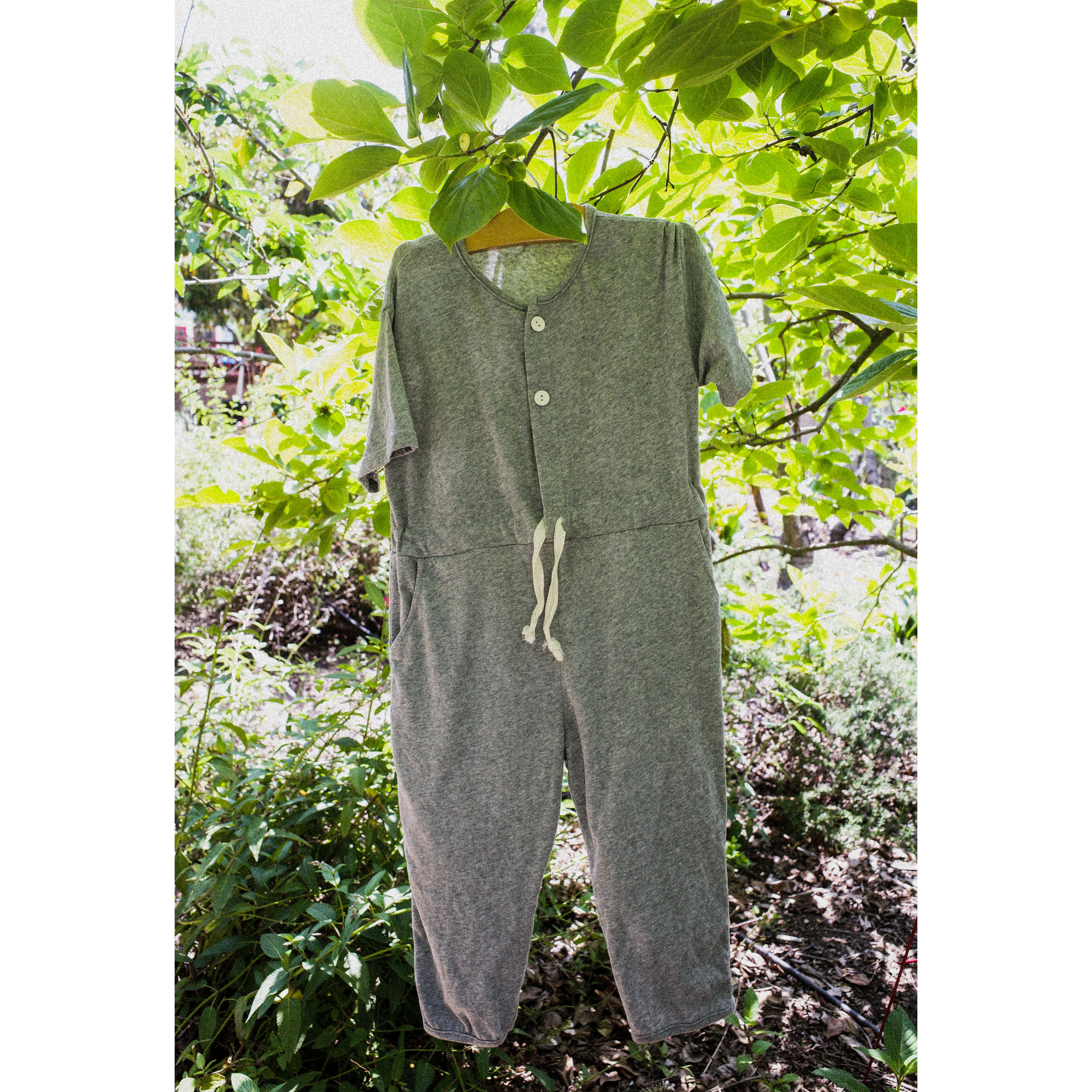 NEW from Korea - Amore Marlang Kid's Short Sleeve Jumpsuit Gray | BIEN BIEN