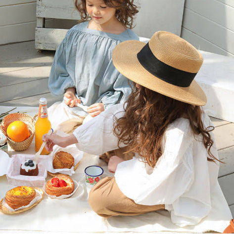 NEW Bien a Bien Sio Kid's Puff Sleeve Blouse Sky | BIEN BIEN bienbienshop.com