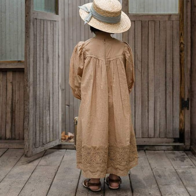 NEW Bien a Bien Reoby Kid's Maxi Dress Tan | BIEN BIEN