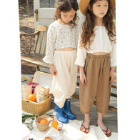 NEW Bien a Bien Rab Kid's Lace Trim Trousers Tan | BIEN BIEN