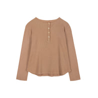 Le Petit Germain Archie Baby & Kid's Henley Tee Powder Beige | BIEN BIEN www.bienbienshop.com