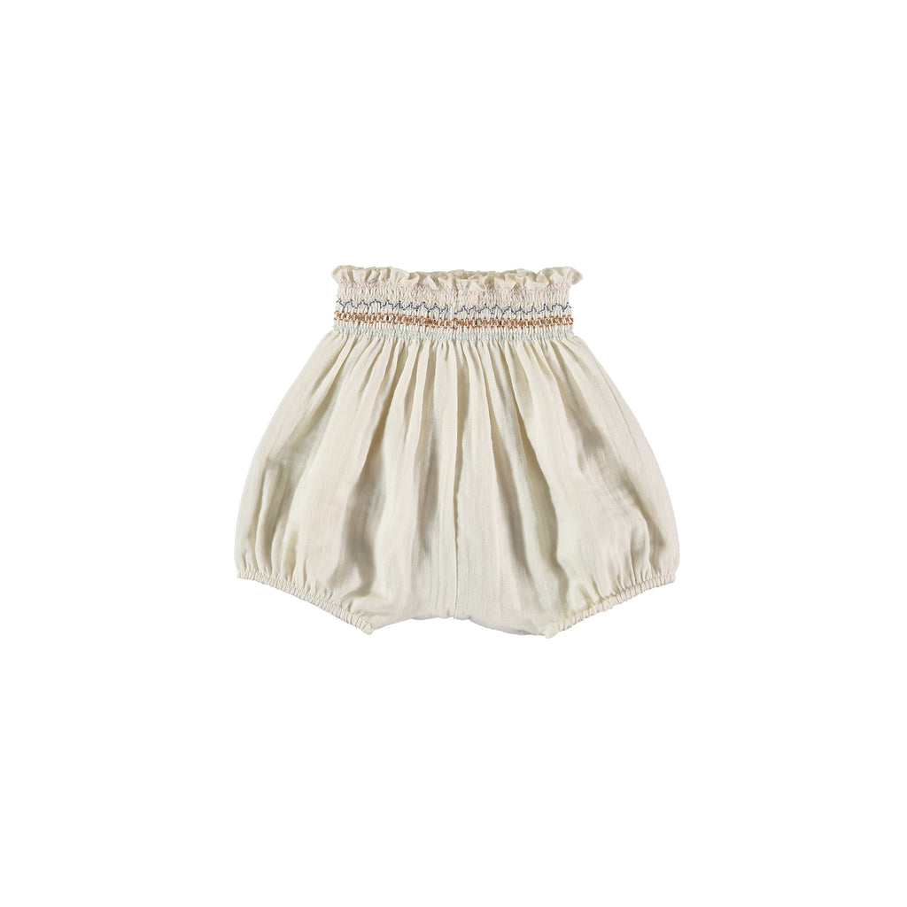 Liilu Smocked Bloomer Bottom Cru Natural | Organic Cotton | BIEN BIEN www.bienbienshop.com